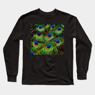 Peacock Feathers Long Sleeve T-Shirt